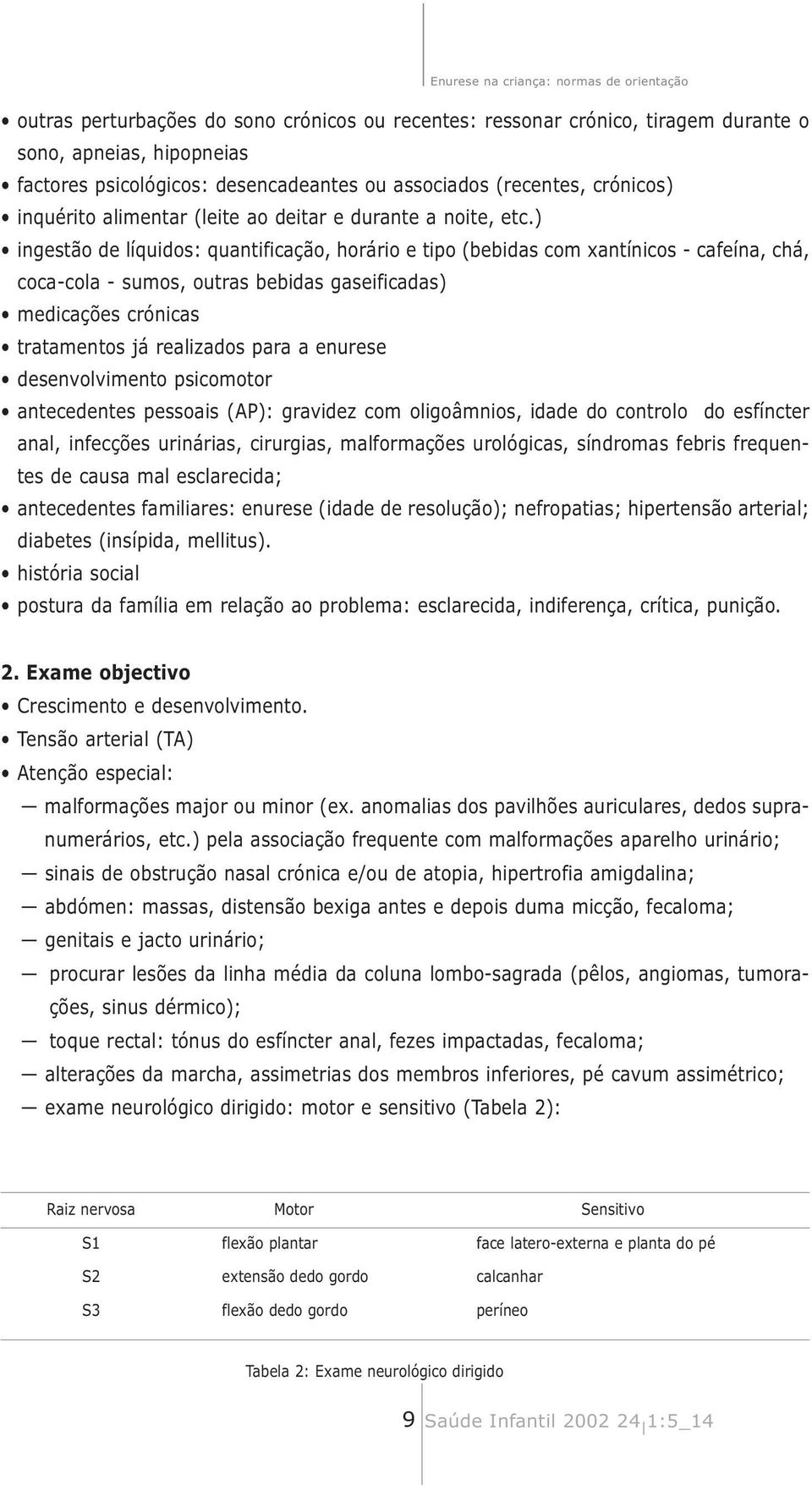 ) ingestão de líquidos: quantificação, horário e tipo (bebidas com xantínicos - cafeína, chá, coca-cola - sumos, outras bebidas gaseificadas) medicações crónicas tratamentos já realizados para a