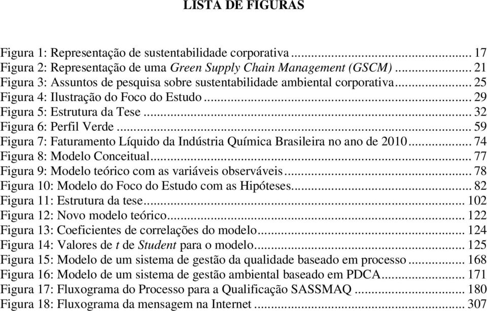 .. 59 Figura 7: Faturamento Líquido da Indústria Química Brasileira no ano de 2010... 74 Figura 8: Modelo Conceitual... 77 Figura 9: Modelo teórico com as variáveis observáveis.