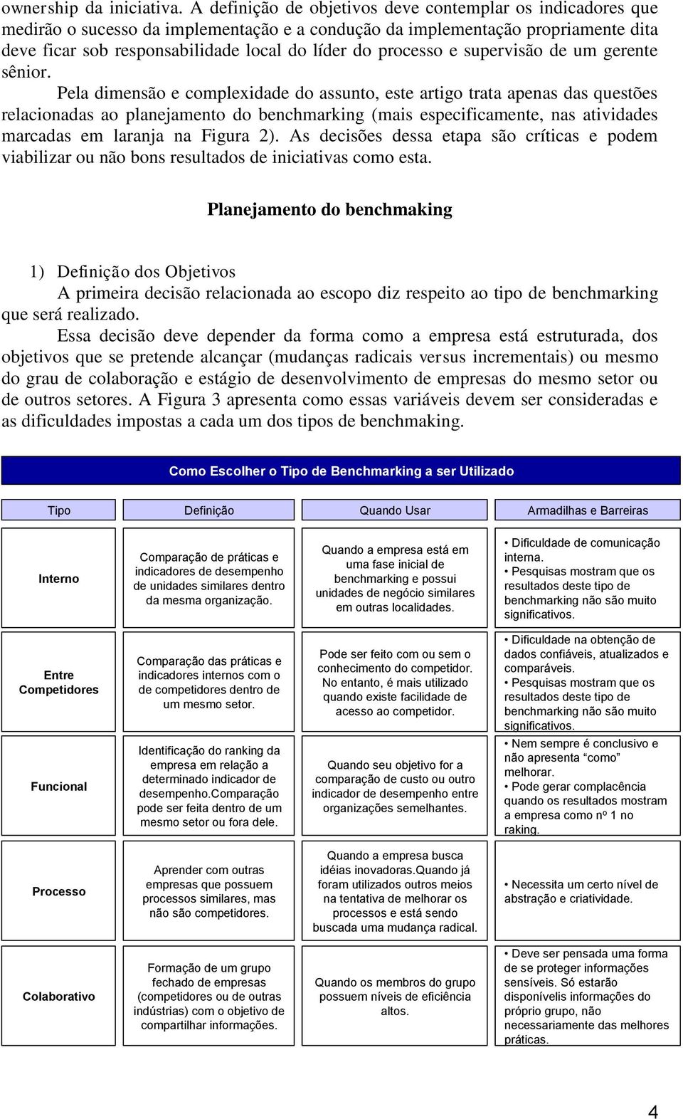 processo e supervisão de um gerente sênior.