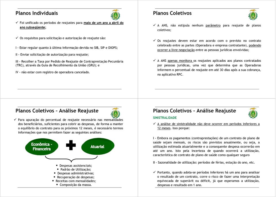 de Recolhimento da União (GRU); e IV não estar com registro de operadora cancelado.