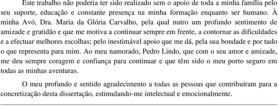 inestimável apoio que me dá, pela sua bondade e por tudo o que representa para mim.