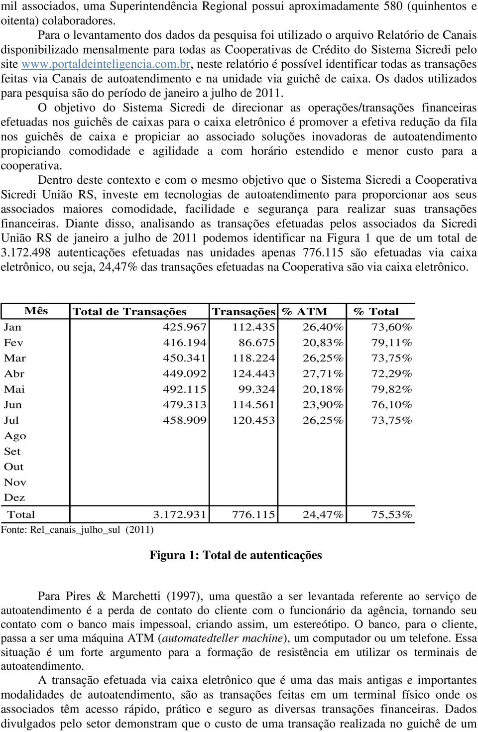 portaldeinteligencia.com.br, neste relatório é possível identificar todas as transações feitas via Canais de autoatendimento e na unidade via guichê de caixa.