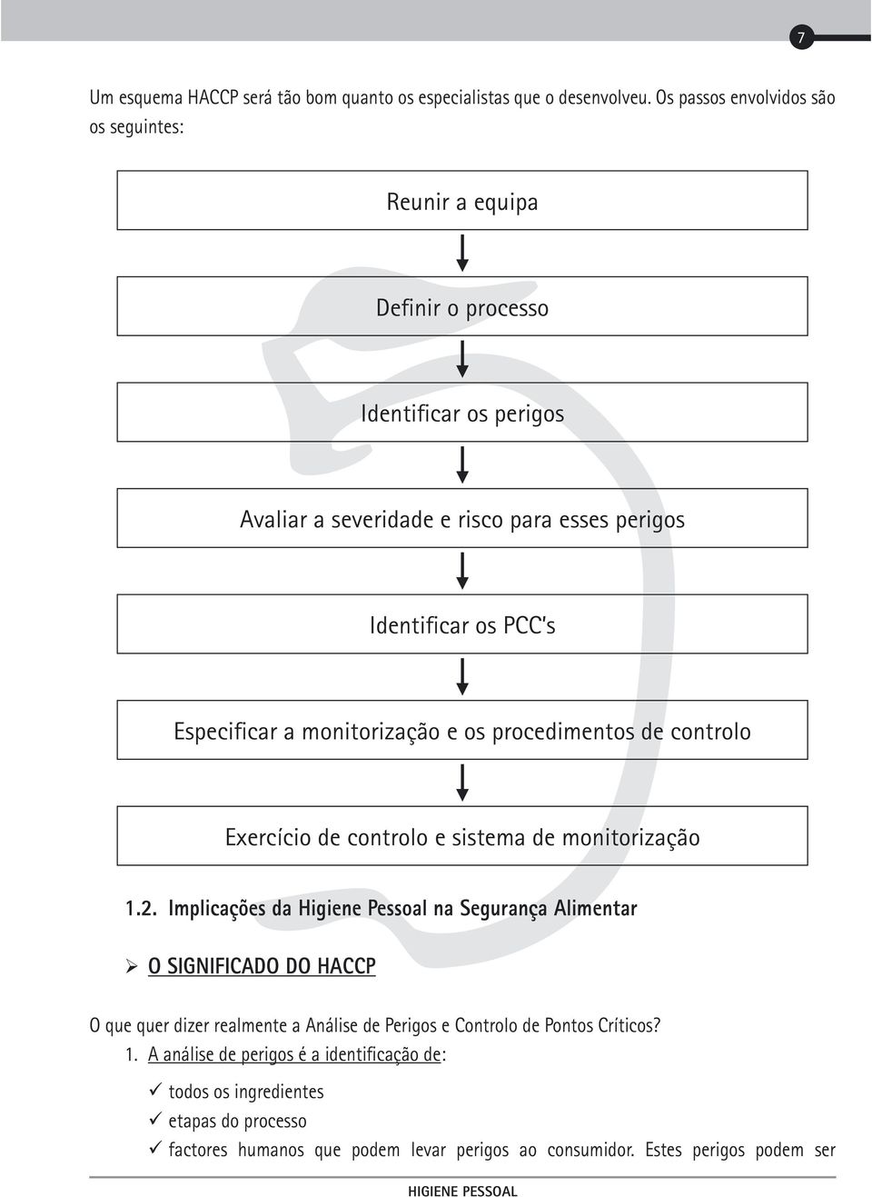 Especificar a monitorização e os procedimentos de controlo Exercício de controlo e sistema de monitorização 1.2.