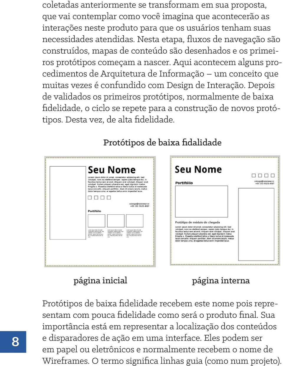 Aqui acontecem alguns procedimentos de Arquitetura de Informação um conceito que muitas vezes é confundido com Design de Interação.