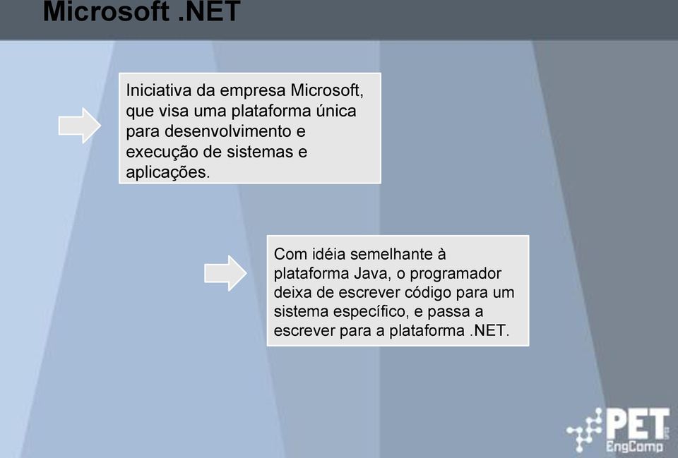 para desenvolvimento e execução de sistemas e aplicações.