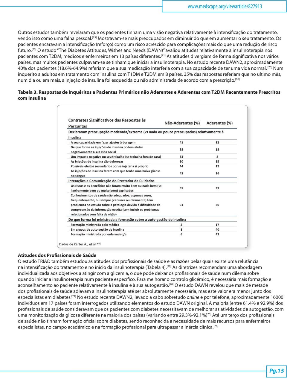 Os pacientes encaravam a intensificação (reforço) como um risco acrescido para complicações mais do que uma redução de risco futuro.