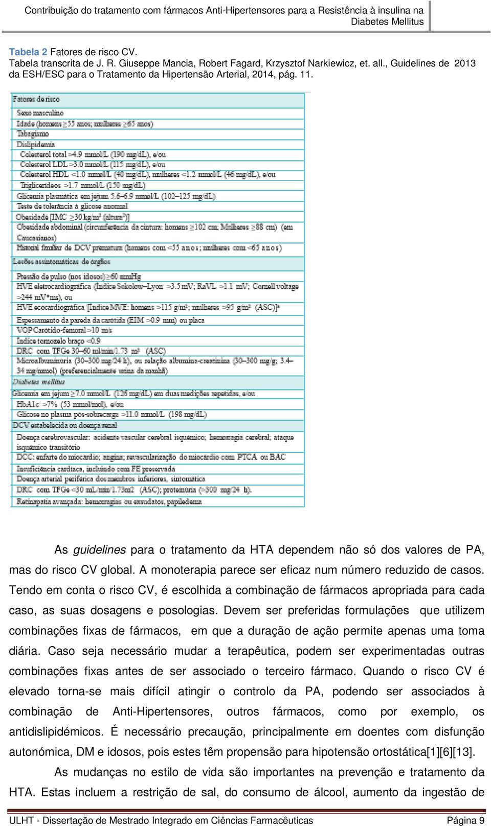 A monoterapia parece ser eficaz num número reduzido de casos. Tendo em conta o risco CV, é escolhida a combinação de fármacos apropriada para cada caso, as suas dosagens e posologias.