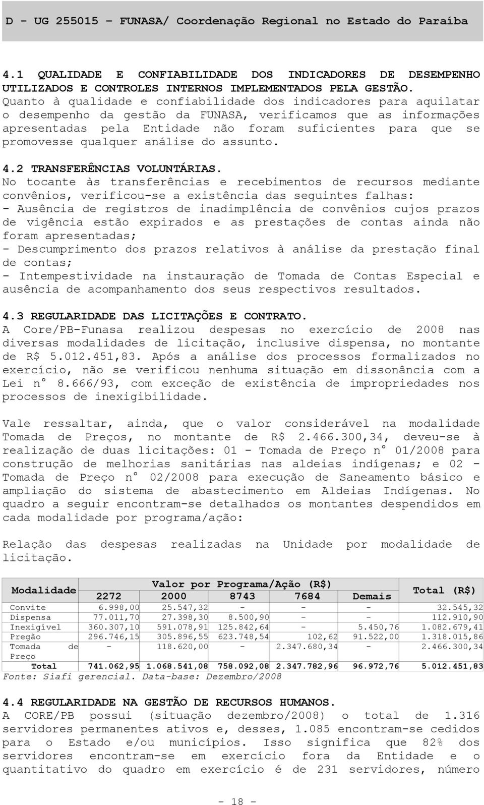 promovesse qualquer análise do assunto. 4.2 TRANSFERÊNCIAS VOLUNTÁRIAS.