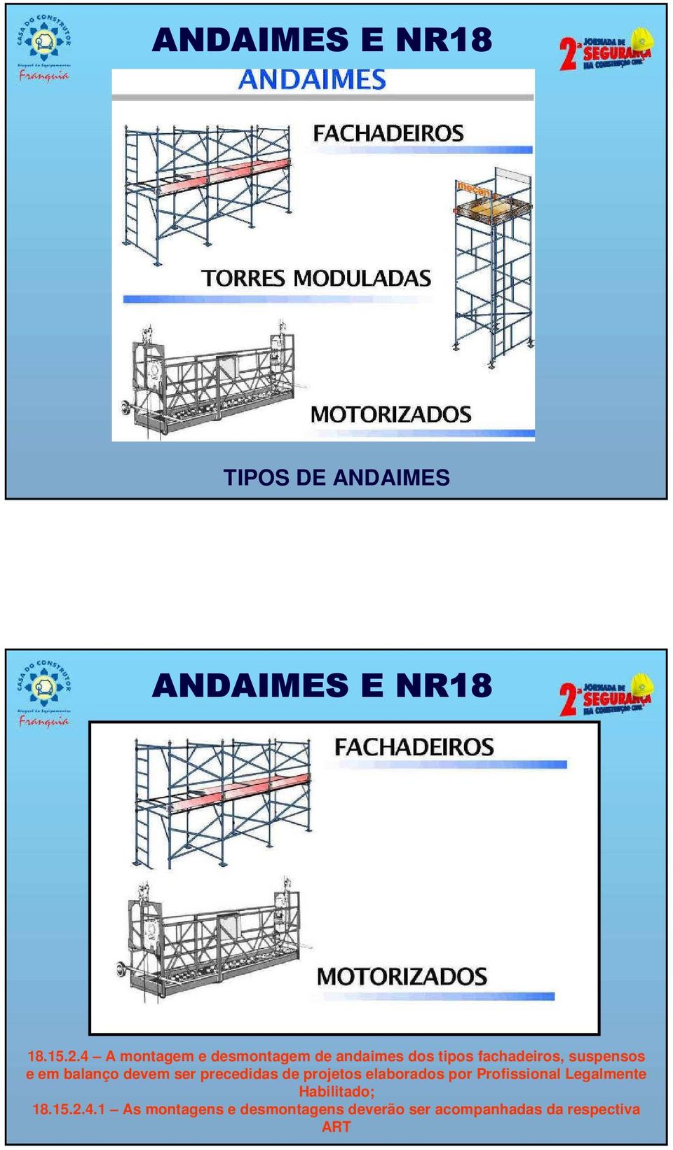 balanço devem ser precedidas de projetos elaborados por Profissional