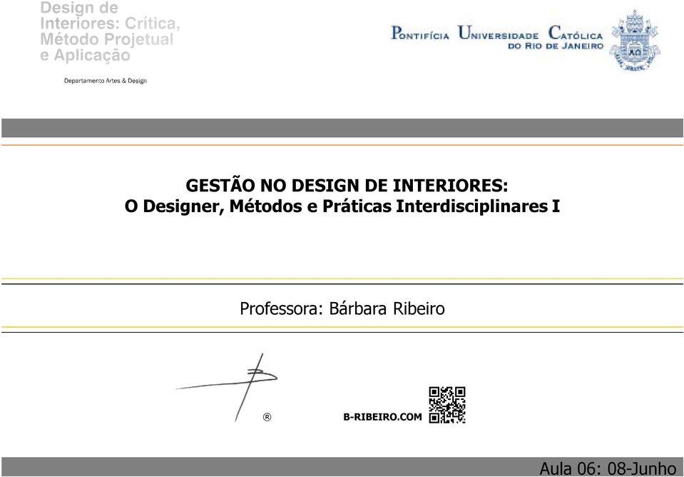 Interdisciplinares I Professora: