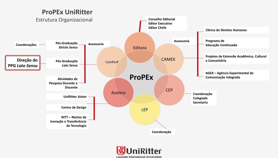 Projetos de Extensão Acadêmica, Cultural e Comunitária Atividades de Pesquisa Docente e Discente UniRitter Júnior Centro de Design Acelera ProPEx