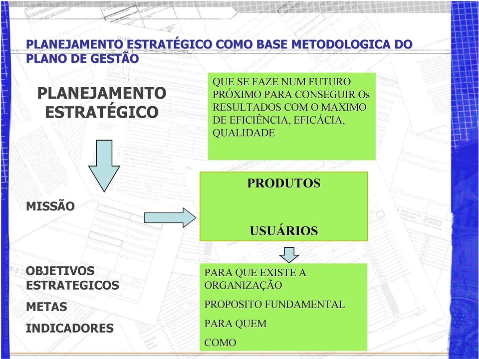 MAXIMO DE EFICIÊNCIA, EFICÁCIA, QUALIDADE PRODUTOS MISSÃO USUÁRIOS OBJETIVOS