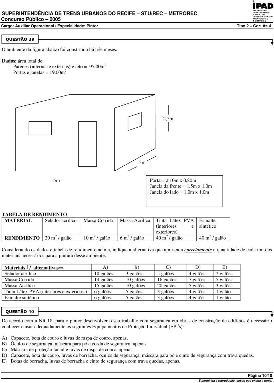 TABELA DE RENDIMENTO MATERIAL Selador acrílico Massa Corrida Massa Acrílica Tinta Látex PVA Esmalte (interiores e sintético exteriores) RENDIMENTO 20 m 2 / galão 10 m 2 / galão 6 m 2 / galão 40 m 2 /