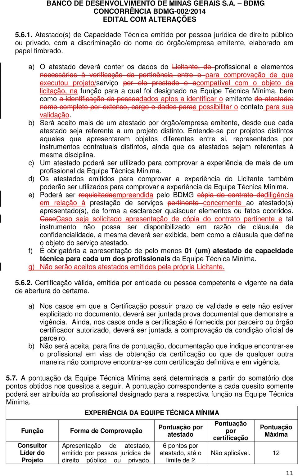 licitaçã, na funçã para a qual fi designad na Equipe Técnica Mínima, bem cm a identificaçã da pessadads apts a identificar emitente d atestad: nme cmplet pr extens, carg e dads parae pssibilitar