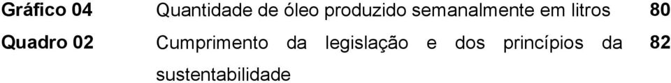 Quadro 02 Cumprimento da legislação