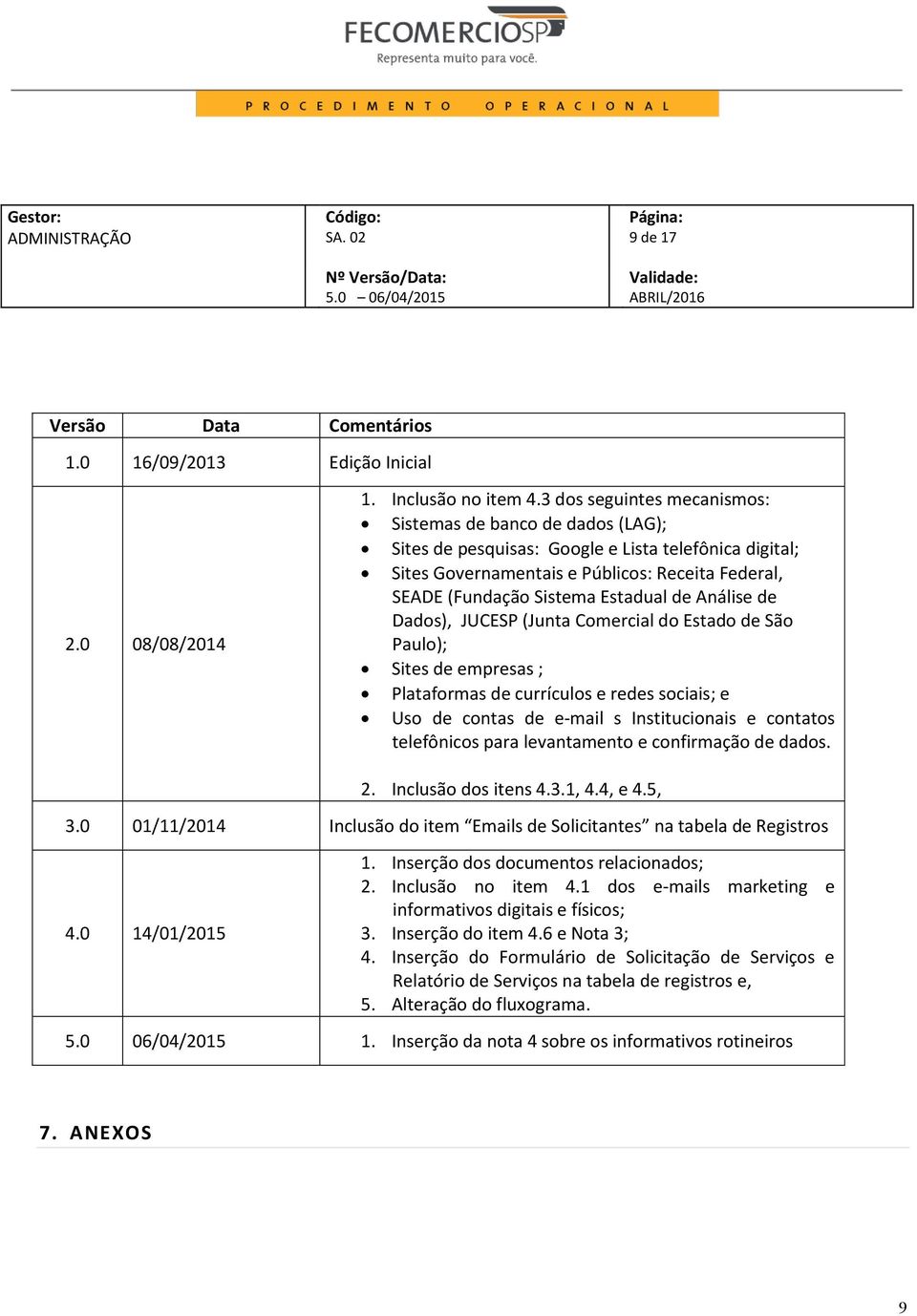 de Análise de Dados), JUCESP (Junta Comercial do Estado de São Paulo); Sites de empresas ; Plataformas de currículos e redes sociais; e Uso de contas de e-mail s Institucionais e contatos telefônicos