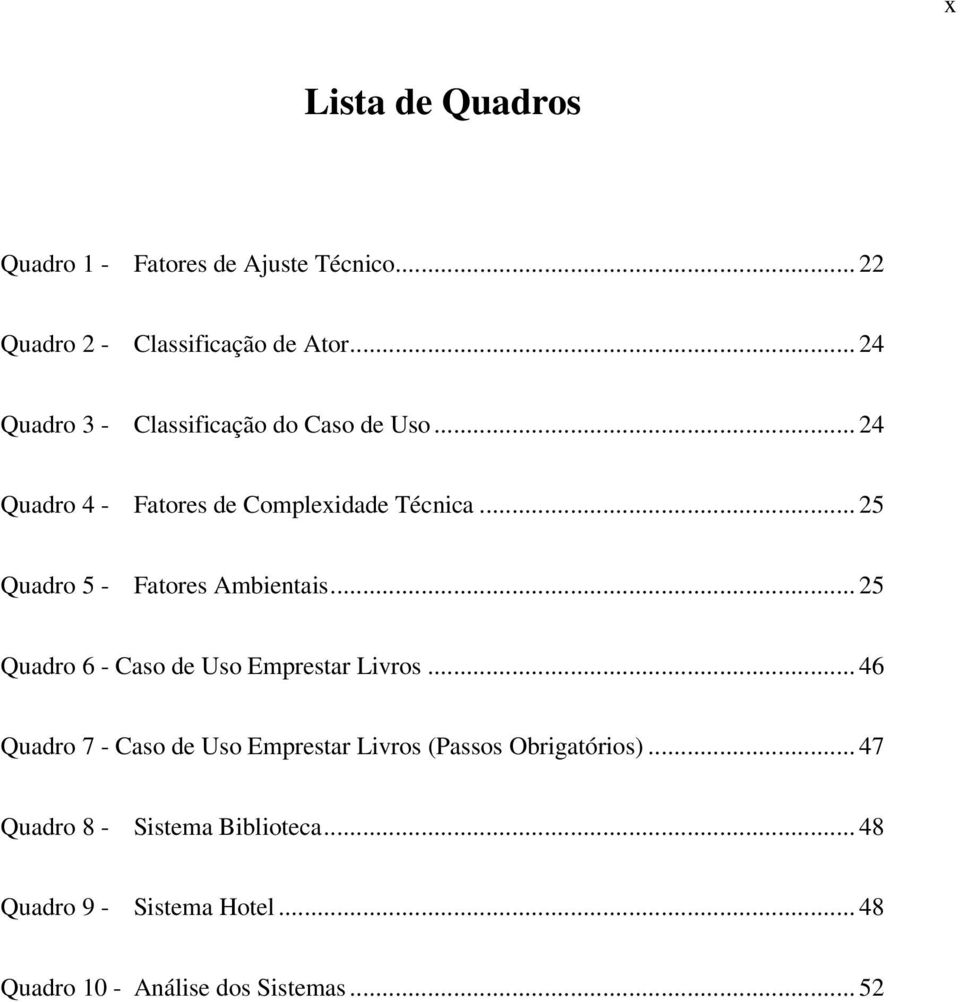 .. 25 Quadro 5 - Fatores Ambientais... 25 Quadro 6 - Caso de Uso Emprestar Livros.