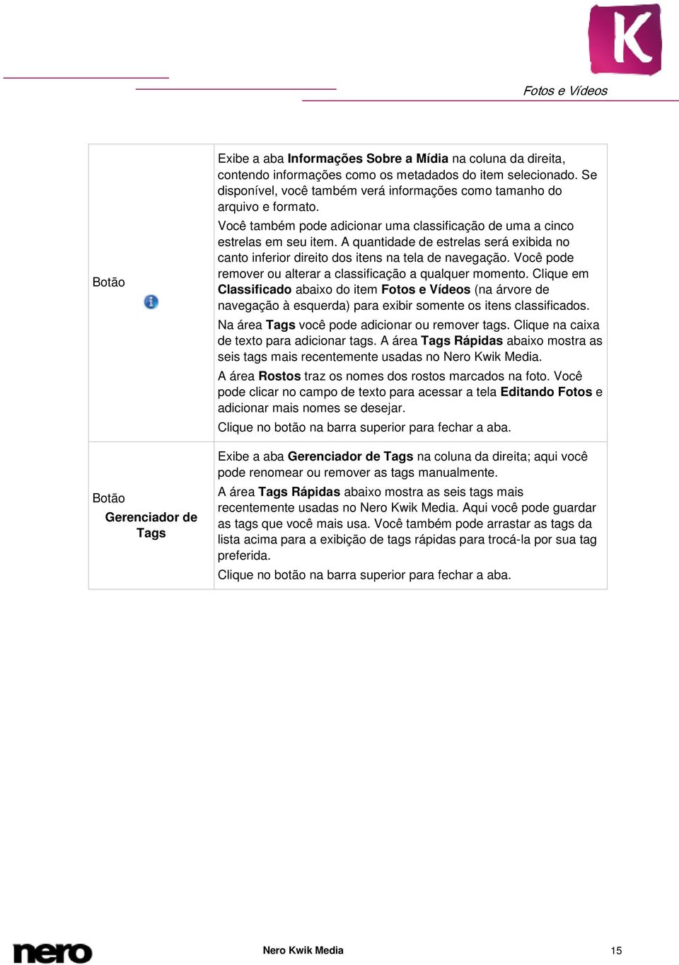 A quantidade de estrelas será exibida no canto inferior direito dos itens na tela de navegação. Você pode remover ou alterar a classificação a qualquer momento.