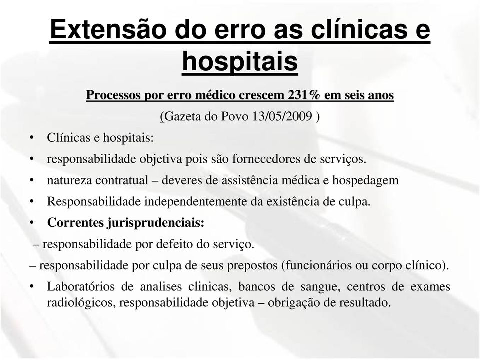 natureza contratual deveres de assistência médica e hospedagem Responsabilidade independentemente da existência de culpa.