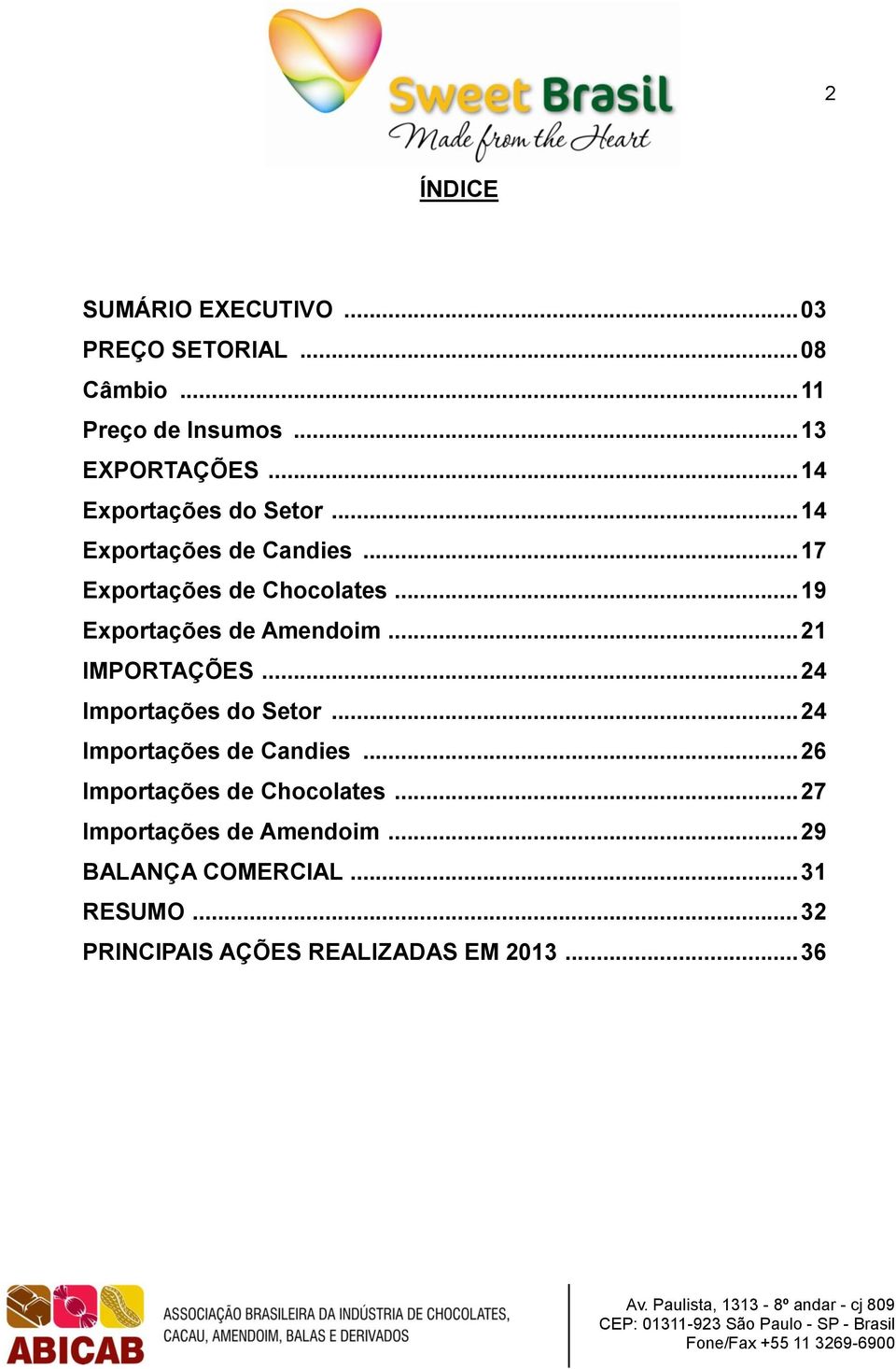 .. 19 Exportações de Amendoim... 21 IMPORTAÇÕES... 24 Importações do Setor... 24 Importações de Candies.