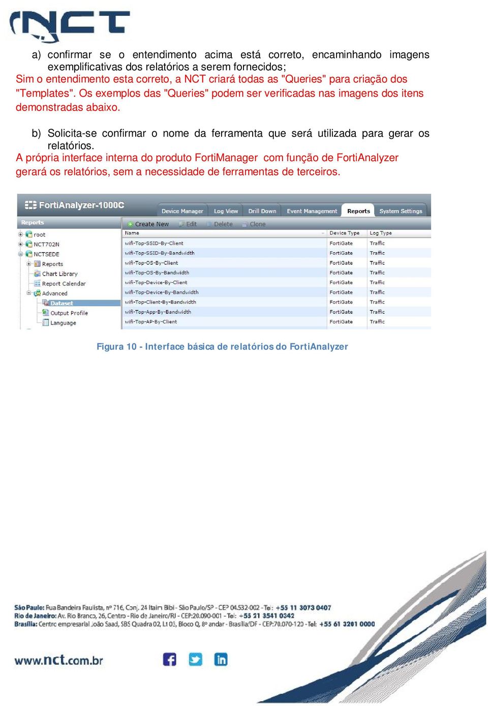 Os exemplos das "Queries" podem ser verificadas nas imagens dos itens demonstradas abaixo.