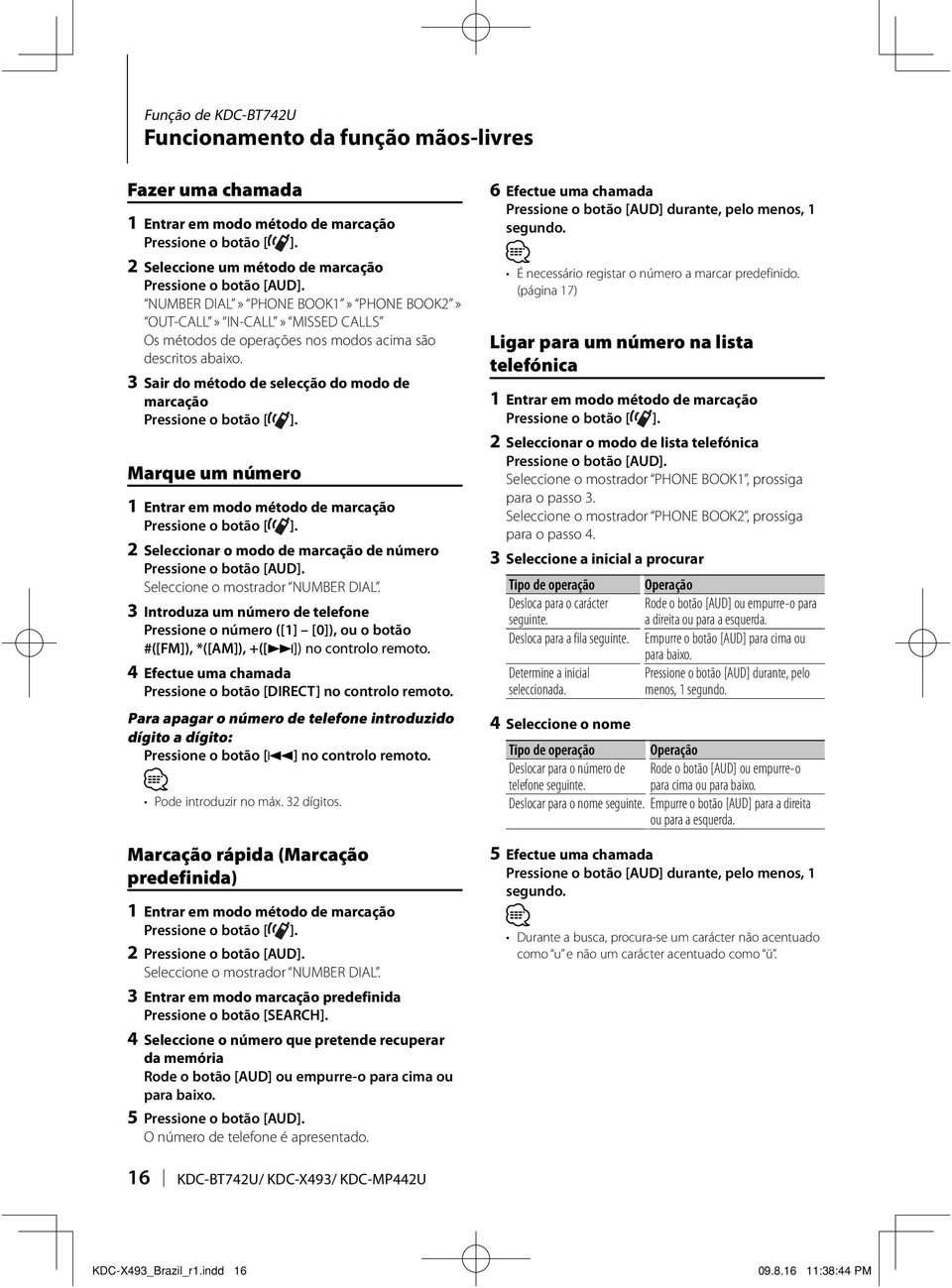 3 Sair do método de selecção do modo de marcação Pressione o botão [ ]. Marque um número 1 Entrar em modo método de marcação Pressione o botão [ ].