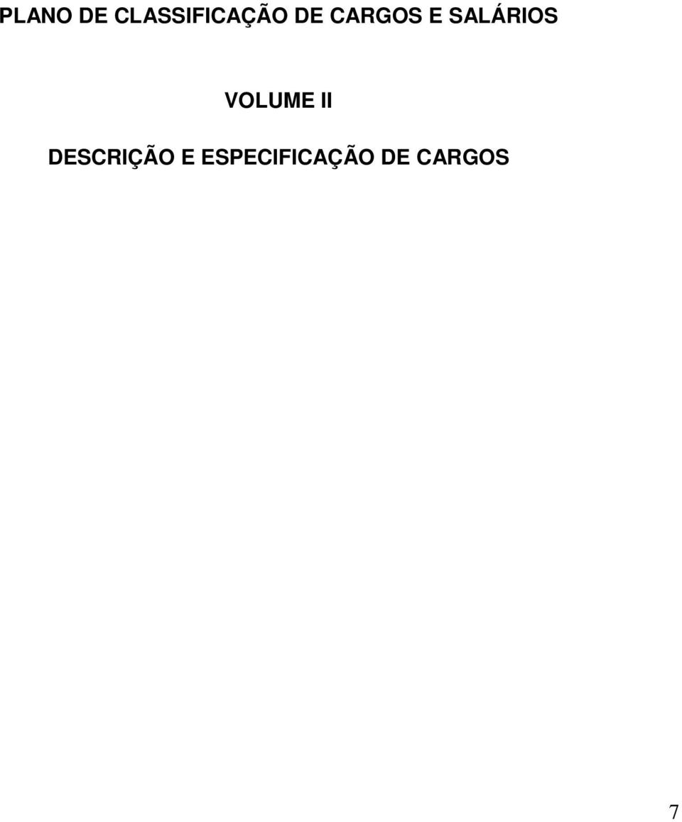 VOLUME II DESCRIÇÃO E