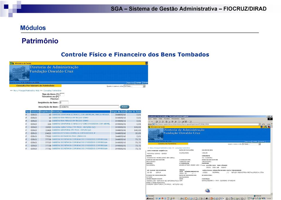 Módulos Patrimônio Controle