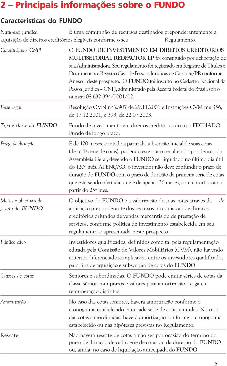 Seu regulamento foi registrado em Registro de Títulos e Documentos e Registro Civil de Pessoas Jurídicas de Curitiba/PR conforme Anexo I deste prospecto.