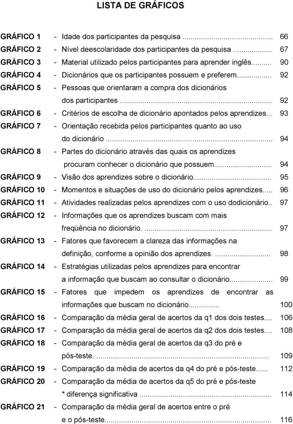 .. 92 GRÁFICO 5 - Pessoas que orientaram a compra dos dicionários dos participantes... 92 GRÁFICO 6 - Critérios de escolha de dicionário apontados pelos aprendizes.