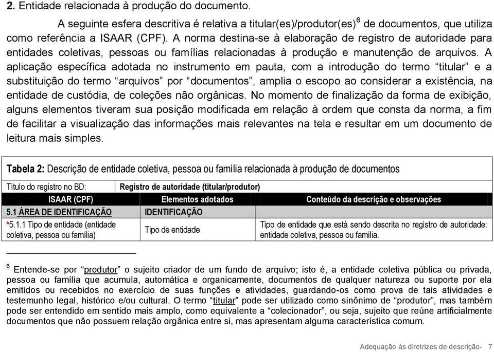 A aplicação específica adotada no instrumento em pauta, com a introdução do termo titular e a substituição do termo arquivos por documentos, amplia o escopo ao considerar a existência, na entidade de