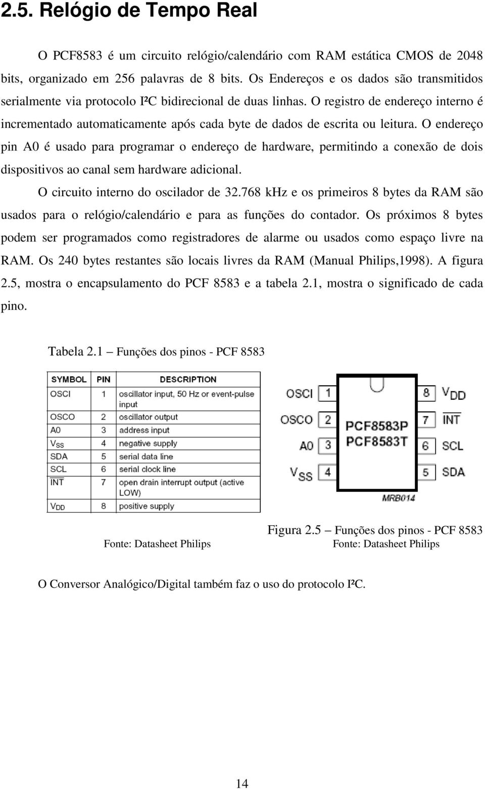 O registro de endereço interno é incrementado automaticamente após cada byte de dados de escrita ou leitura.