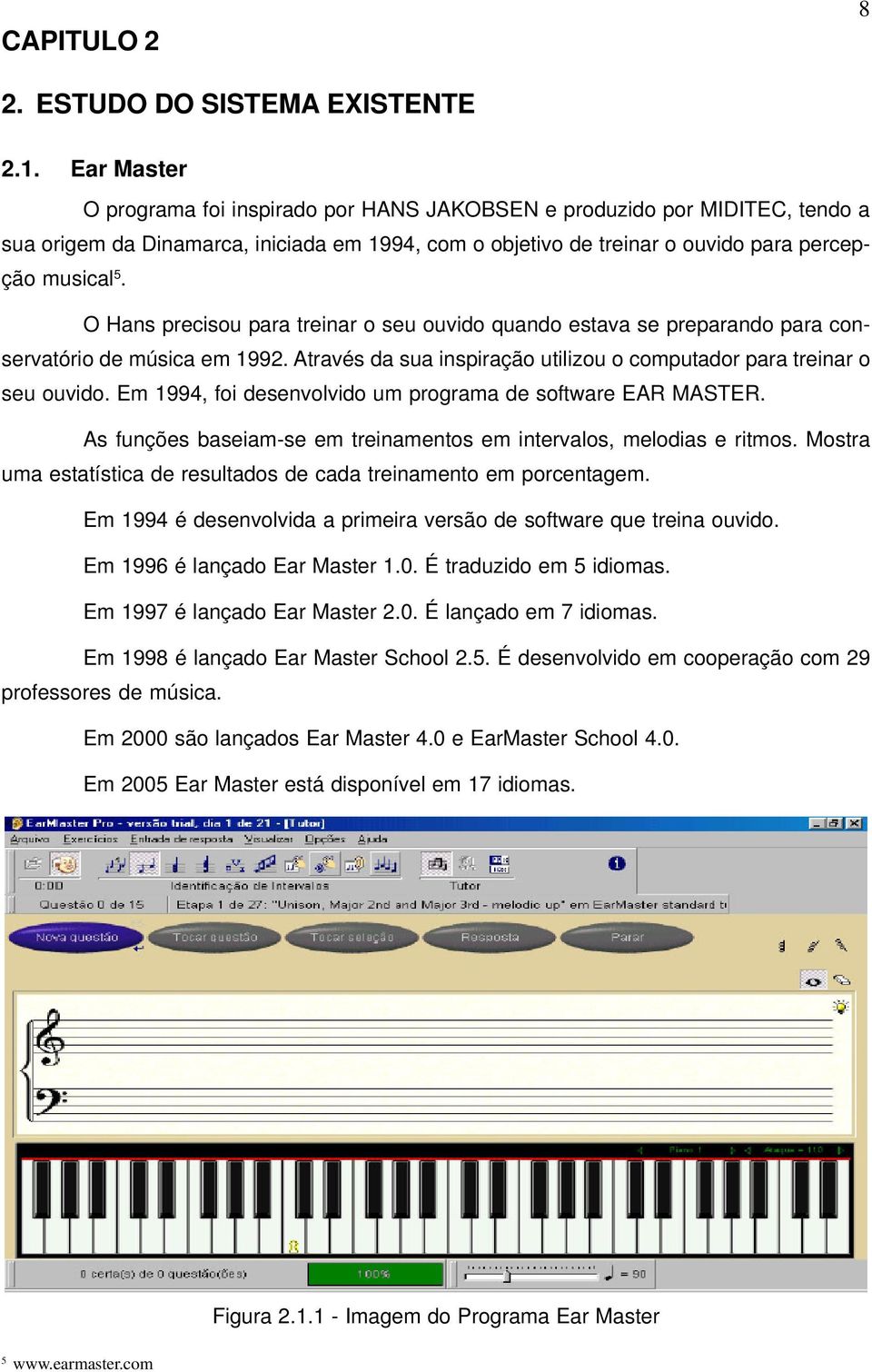 O Hans precisou para treinar o seu ouvido quando estava se preparando para conservatório de música em 992. Através da sua inspiração utilizou o computador para treinar o seu ouvido.