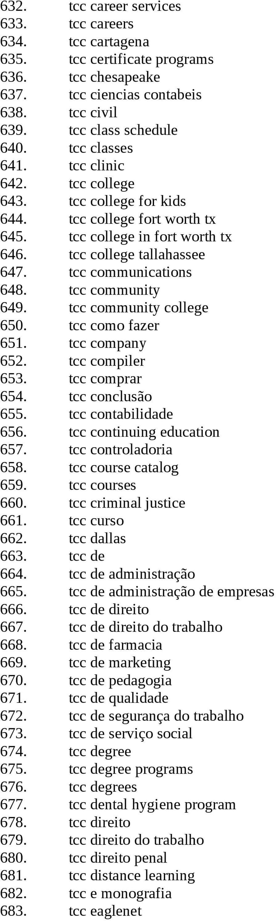 tcc community college 650. tcc como fazer 651. tcc company 652. tcc compiler 653. tcc comprar 654. tcc conclusão 655. tcc contabilidade 656. tcc continuing education 657. tcc controladoria 658.