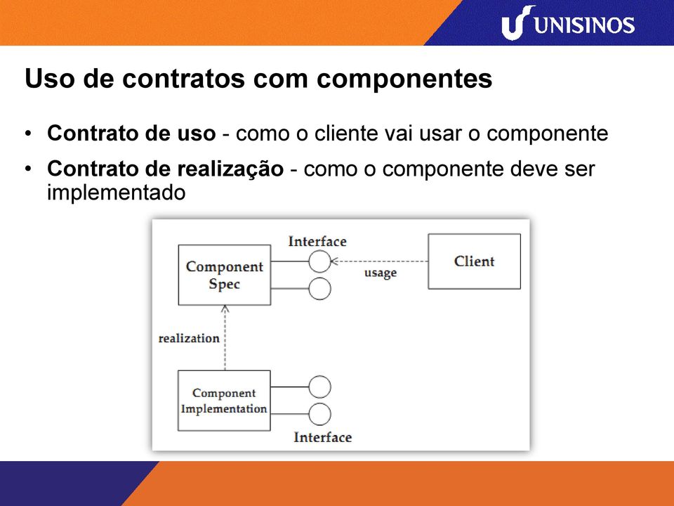 usar o componente Contrato de