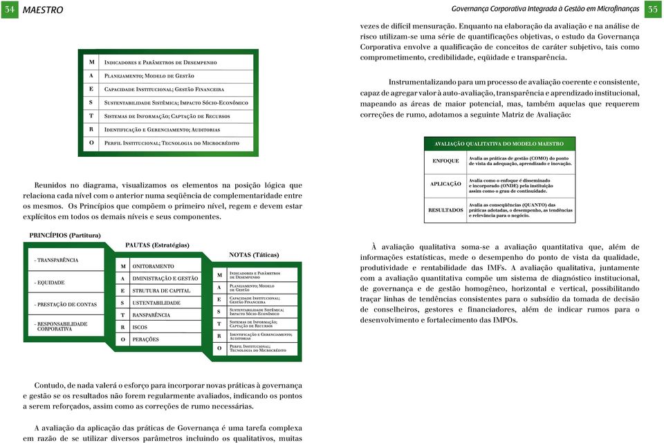 subjetivo, tais como comprometimento, credibilidade, eqüidade e transparência.