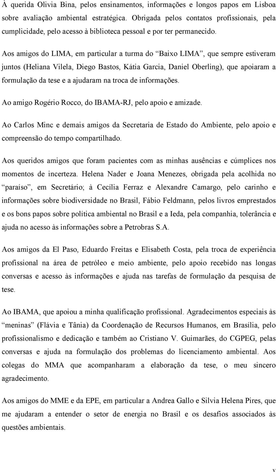 Aos amigos do LIMA, em particular a turma do Baixo LIMA, que sempre estiveram juntos (Heliana Vilela, Diego Bastos, Kátia Garcia, Daniel Oberling), que apoiaram a formulação da tese e a ajudaram na