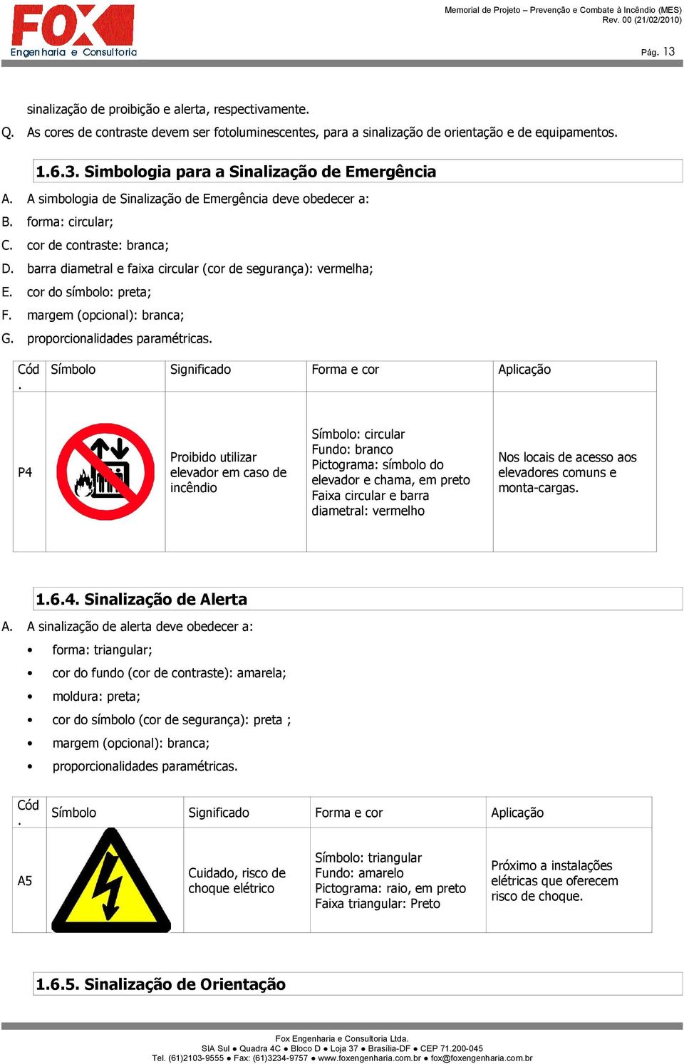 cor do símbolo: preta; F. margem (opcional): branca; G. proporcionalidades paramétricas. Cód.