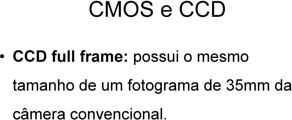 tamanho de um fotograma