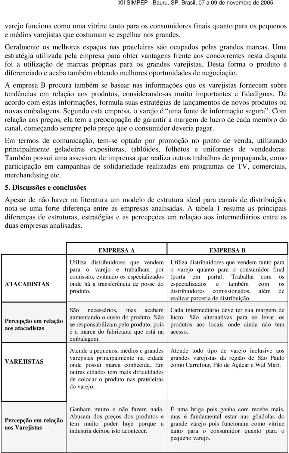 Uma estratégia utilizada pela empresa para obter vantagens frente aos concorrentes nesta disputa foi a utilização de marcas próprias para os grandes varejistas.