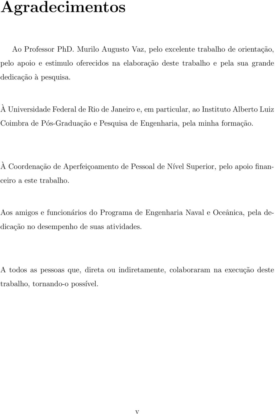 À Universidade Federal de Rio de Janeiro e, em particular, ao Instituto Alberto Luiz Coimbra de Pós-Graduação e Pesquisa de Engenharia, pela minha formação.