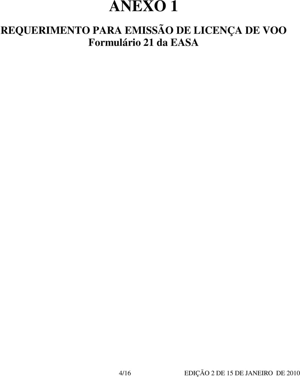 Formulário 21 da EASA 4/16