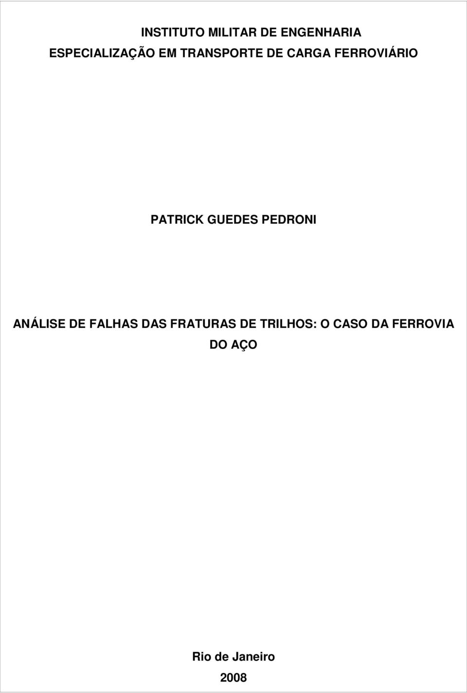 GUEDES PEDRONI ANÁLISE DE FALHAS DAS FRATURAS DE