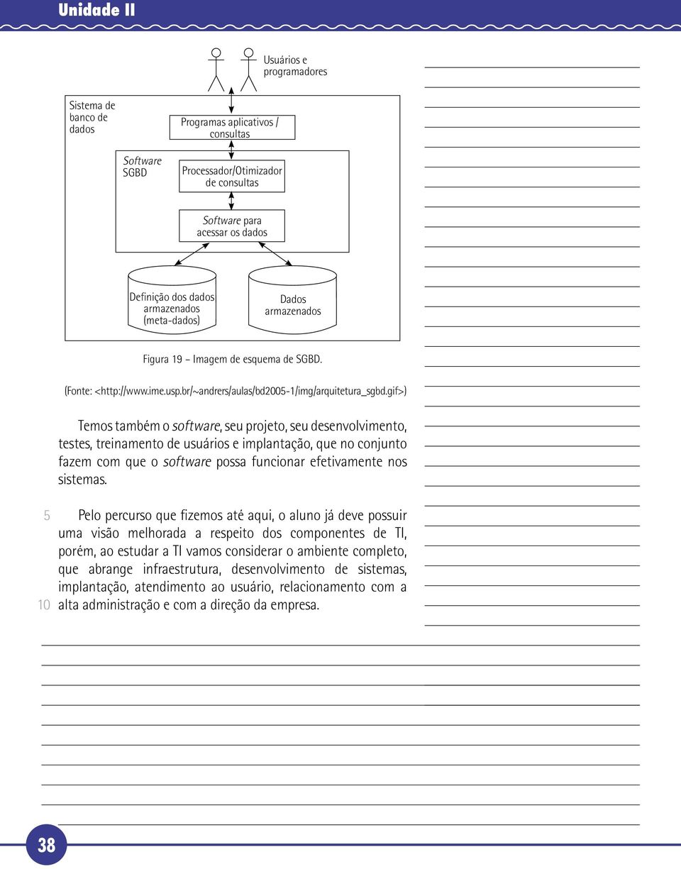 gif>) Temos também o software, seu projeto, seu desenvolvimento, testes, treinamento de usuários e implantação, que no conjunto fazem com que o software possa funcionar efetivamente nos sistemas.