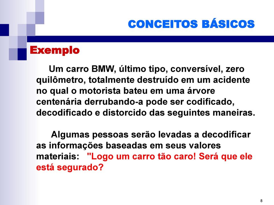 codificado, decodificado e distorcido das seguintes maneiras.