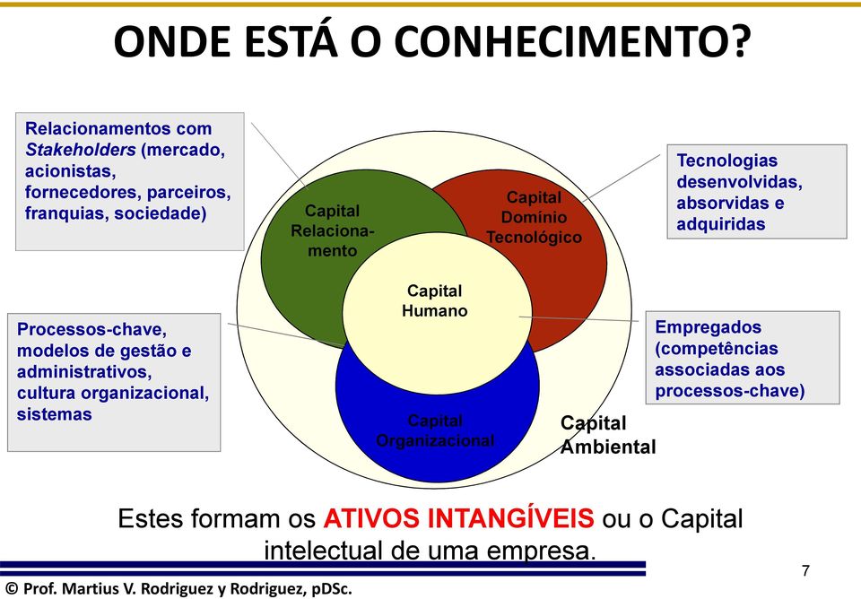 Domínio Tecnológico Tecnologias desenvolvidas, absorvidas e adquiridas Processos-chave, modelos de gestão e administrativos, cultura