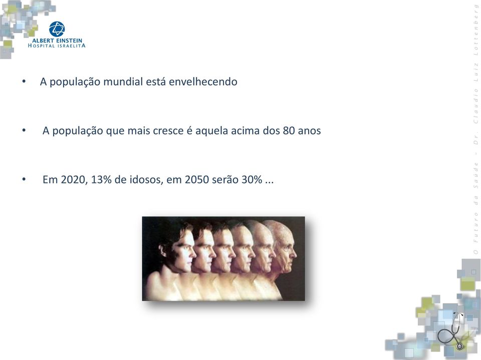 população mundial está envelhecendo A população que