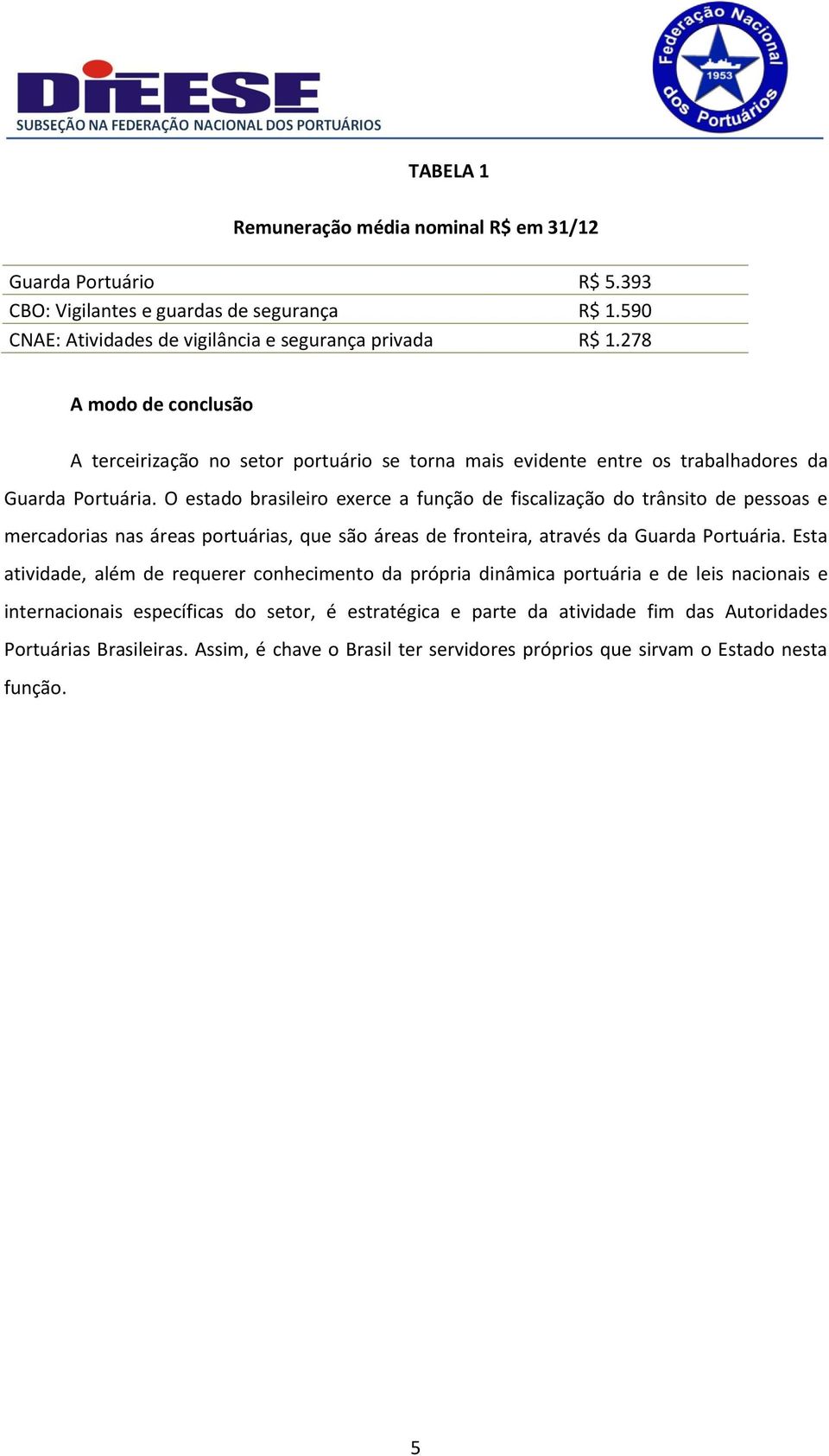 O estado brasileiro exerce a função de fiscalização do trânsito de pessoas e mercadorias nas áreas portuárias, que são áreas de fronteira, através da Guarda Portuária.