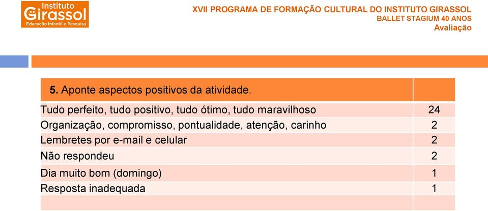 Organização, compromisso, pontualidade, atenção, carinho 2