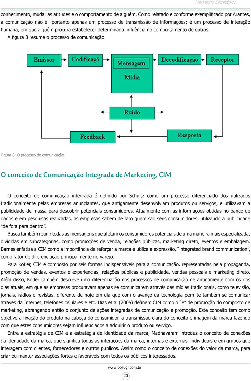 determinada influência no comportamento de outros. A figura 8 resume o processo de comunicação. Figura 8: O processo de comunicação.